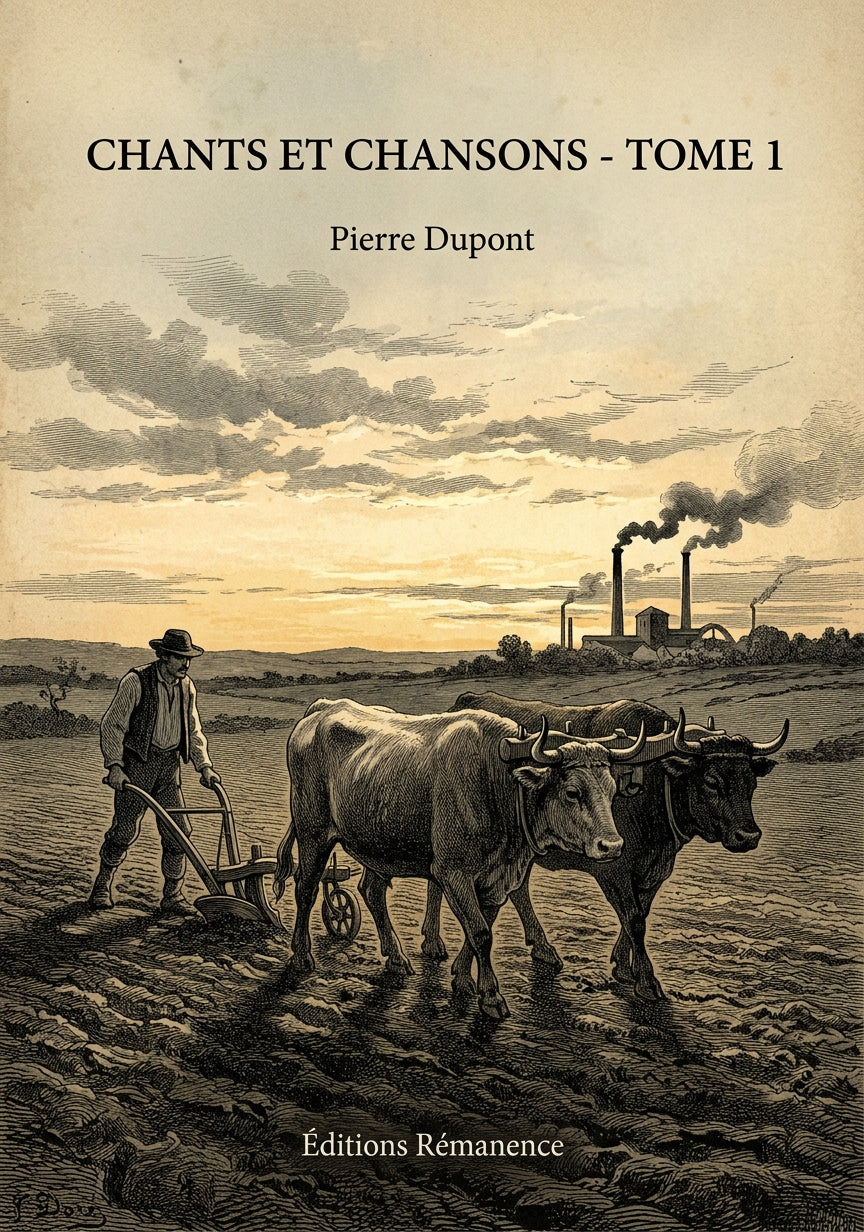 Livre Chants et Chansons - Tome 1 par Pierre Dupont - Couverture - Editions Remanence