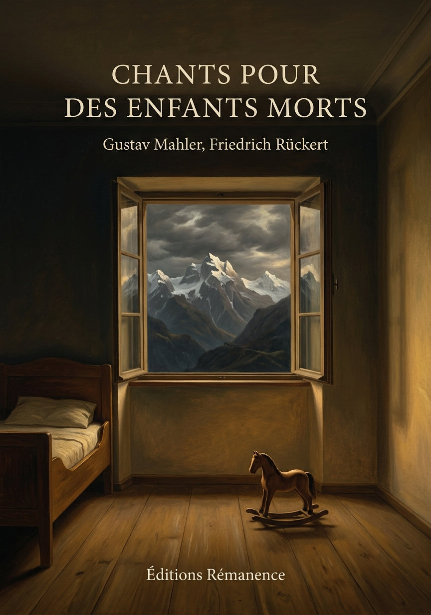 Livre Chants pour des enfants morts par Gustav Mahler, Friedrich Rückert - Couverture - Editions Remanence