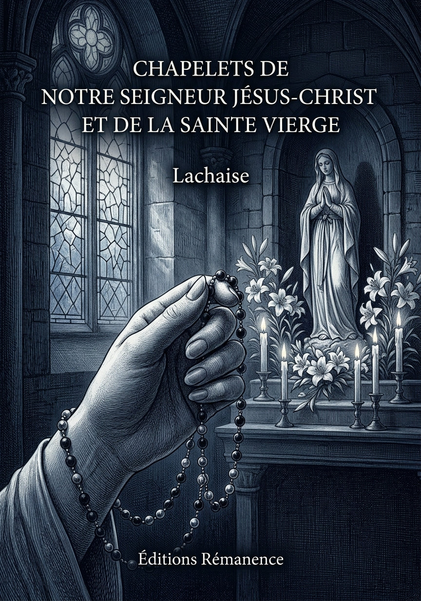 Livre Chapelets de Notre-Seigneur Jésus-Christ et de la Sainte Vierge par Lachaise - Couverture - Editions Remanence