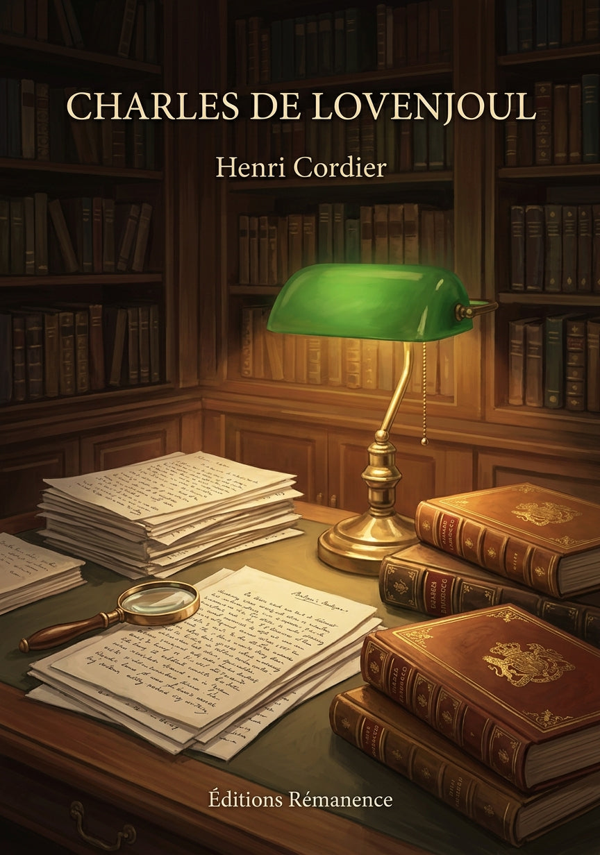 Livre Charles de Lovenjoul par Henri Cordier - Couverture - Editions Remanence