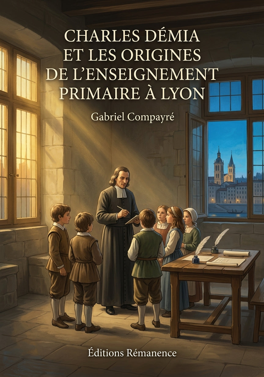 Livre Charles Démia et les origines de l’Enseignement primaire à Lyon par Gabriel Compayré - Couverture - Editions Remanence