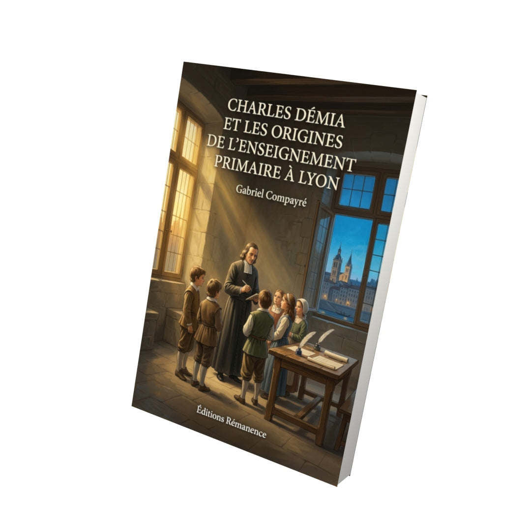 Livre Charles Démia et les origines de l’Enseignement primaire à Lyon par Gabriel Compayré - Vue 3D - Editions Remanence