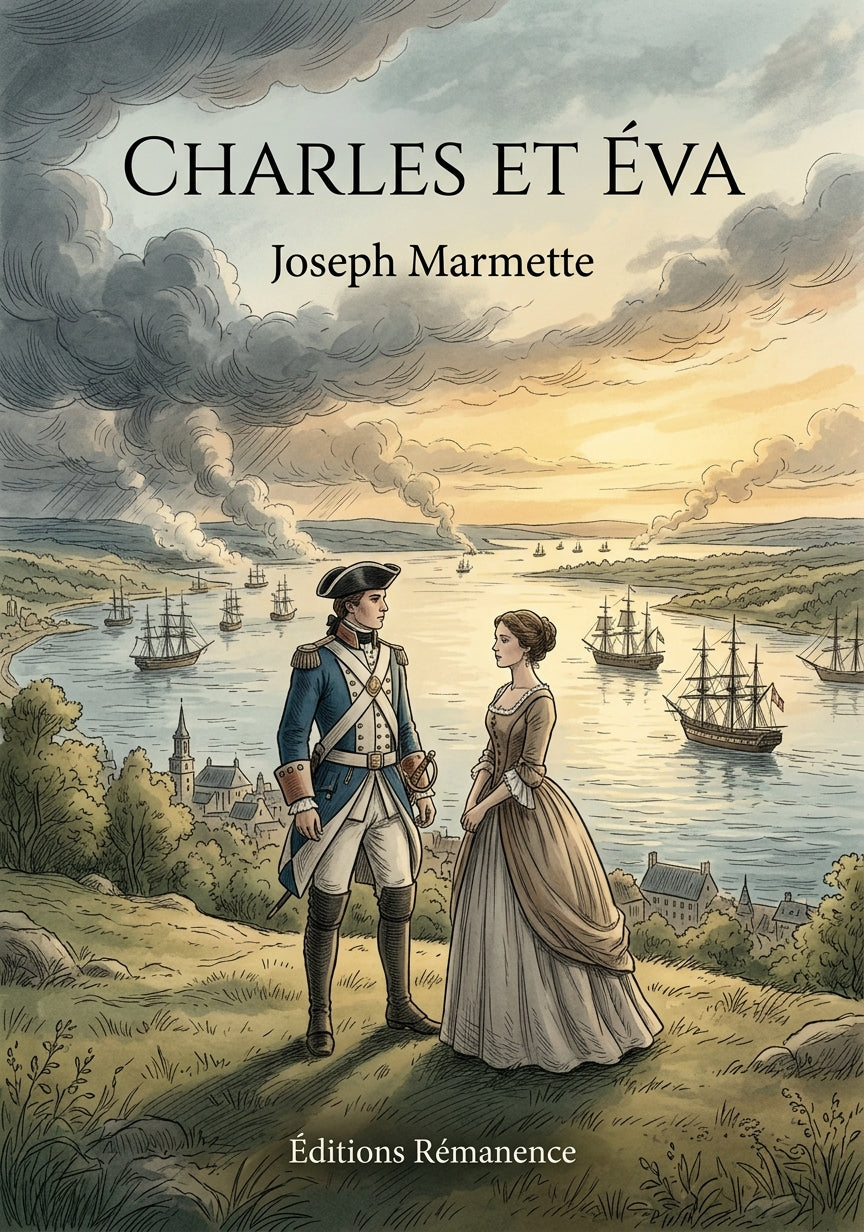 Livre Charles et Éva par Joseph Marmette - Couverture - Editions Remanence