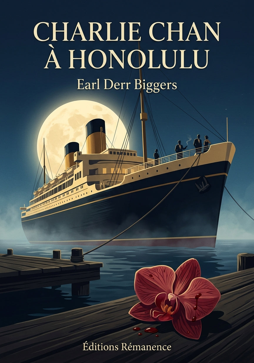 Livre Charlie Chan à Honolulu par Earl Derr Biggers - Couverture - Editions Remanence
