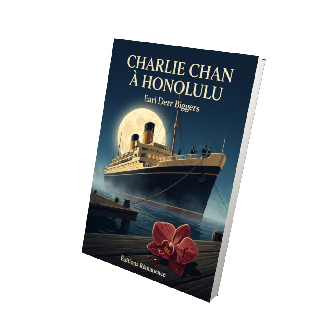 Livre Charlie Chan à Honolulu par Earl Derr Biggers - Vue 3D - Editions Remanence
