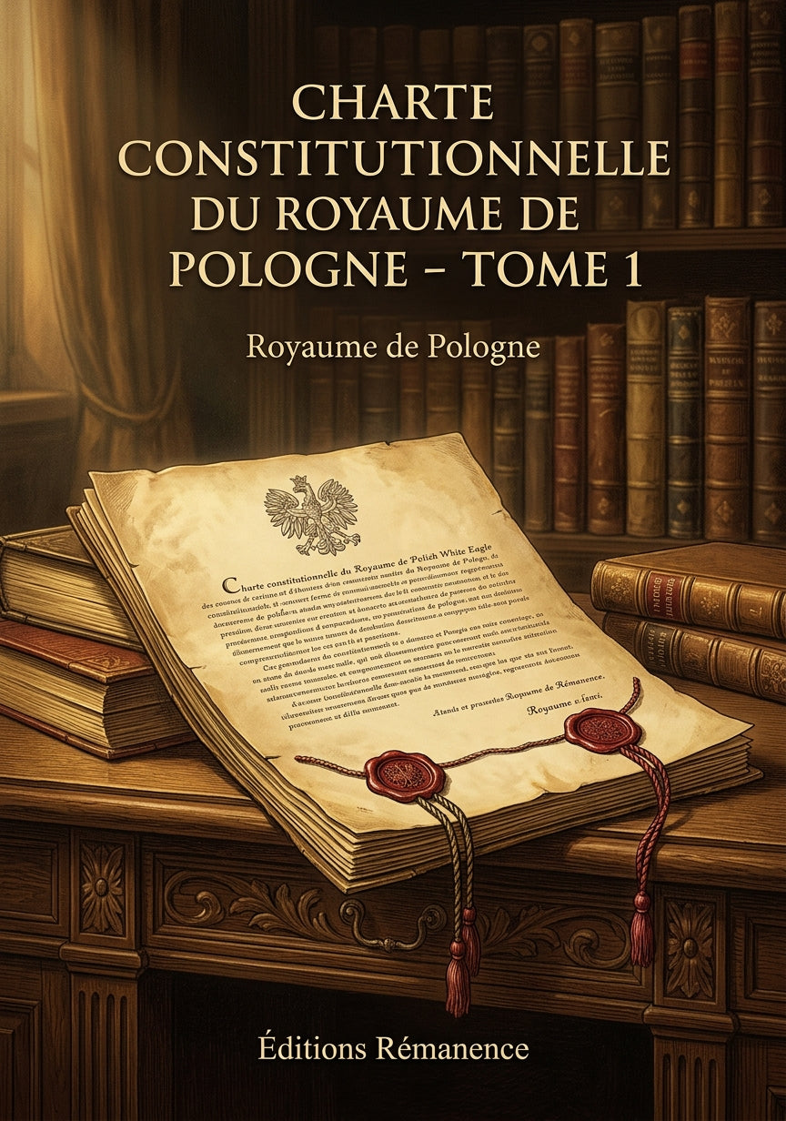 Livre Charte constitutionnelle du Royaume de Pologne - Tome 1 par Royaume de Pologne - Couverture - Editions Remanence