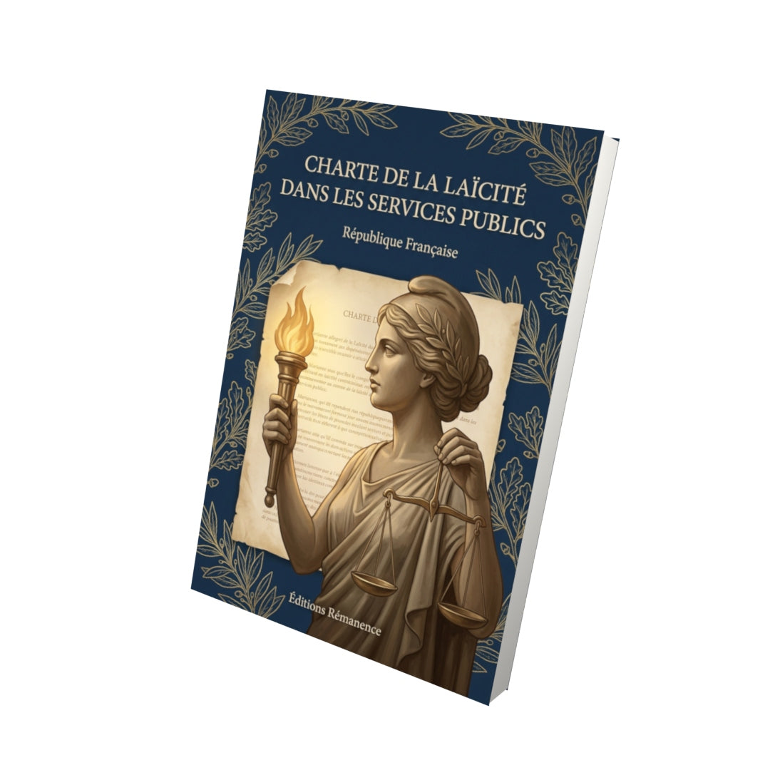 Livre Charte de la laïcité dans les services publics par République Française - Vue 3D - Editions Remanence
