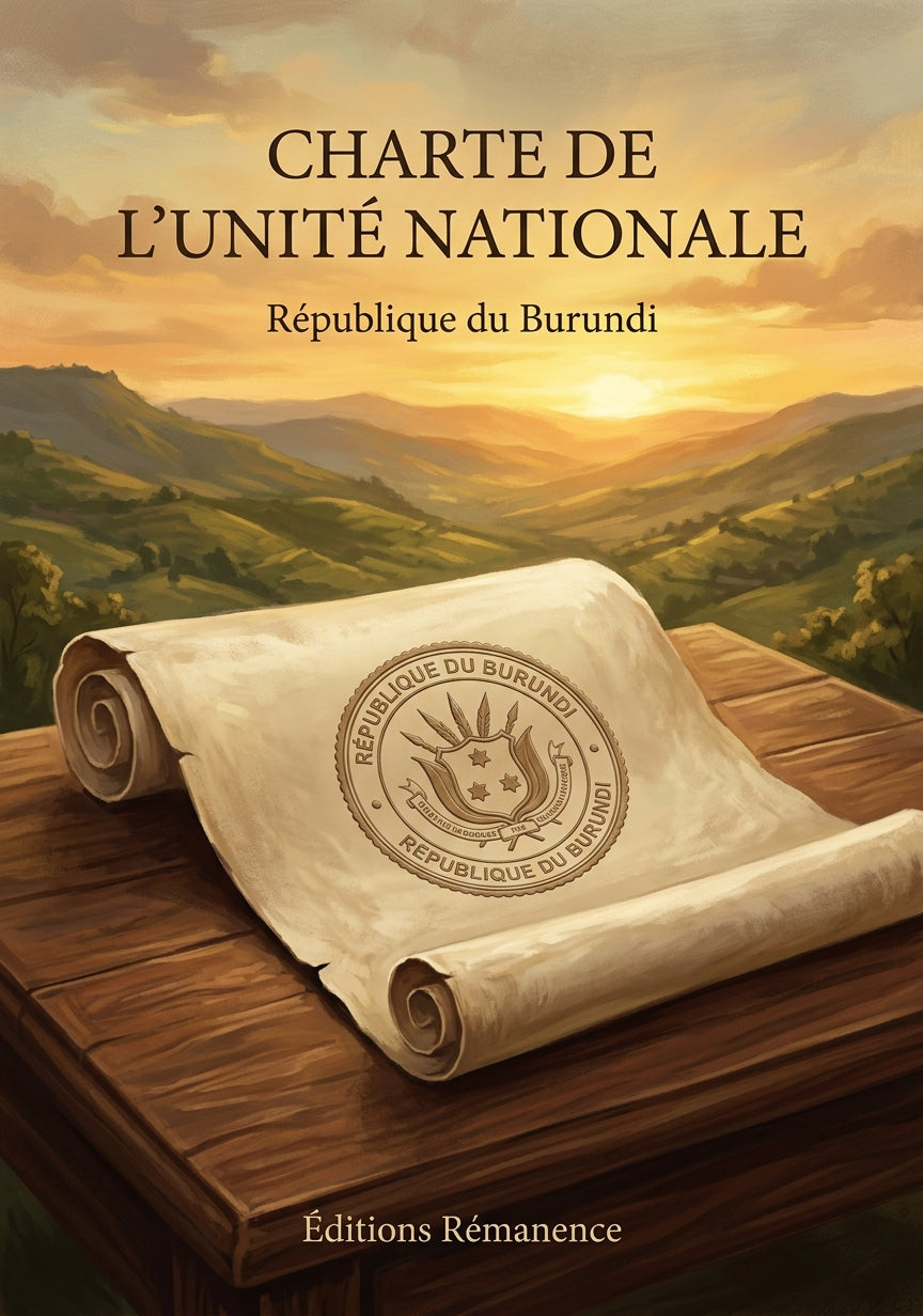 Livre Charte de l’Unité nationale par République du Burundi - Couverture - Editions Remanence