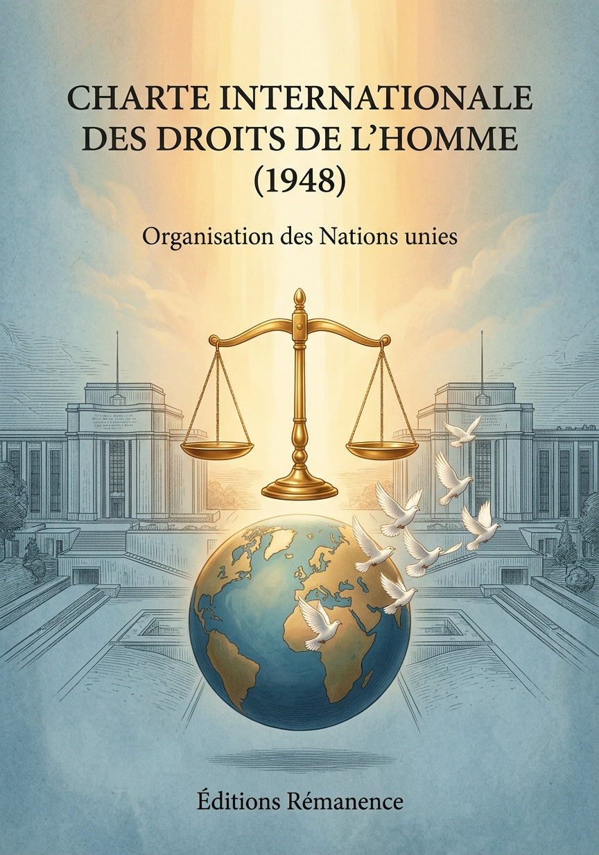 Livre Charte internationale des Droits de l’Homme (1948) par Organisation des Nations unies - Couverture - Editions Remanence