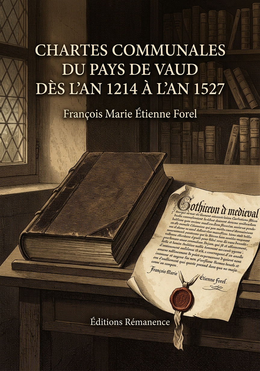 Livre Chartes communales du pays de Vaud dès l’an 1214 à l’an 1527 par François Marie Étienne Forel - Couverture - Editions Remanence