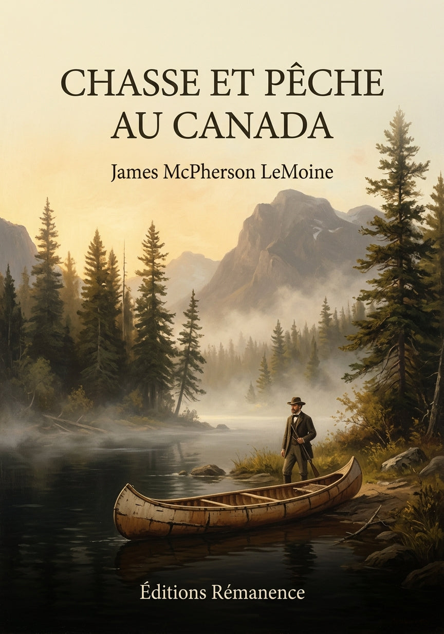 Livre Chasse et pêche au Canada par James McPherson LeMoine - Couverture - Editions Remanence