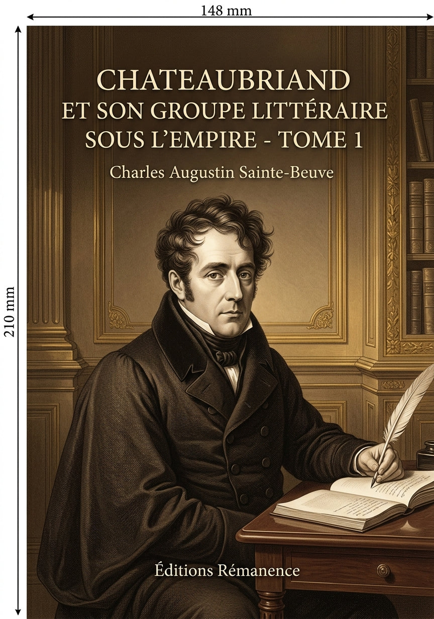 Livre Chateaubriand et son groupe littéraire sous l’Empire - Tome 1 par Charles Augustin Sainte-Beuve - Couverture - Editions Remanence