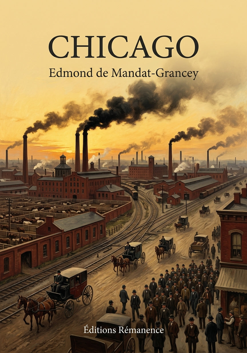 Livre Chicago par Edmond de Mandat-Grancey - Couverture - Editions Remanence