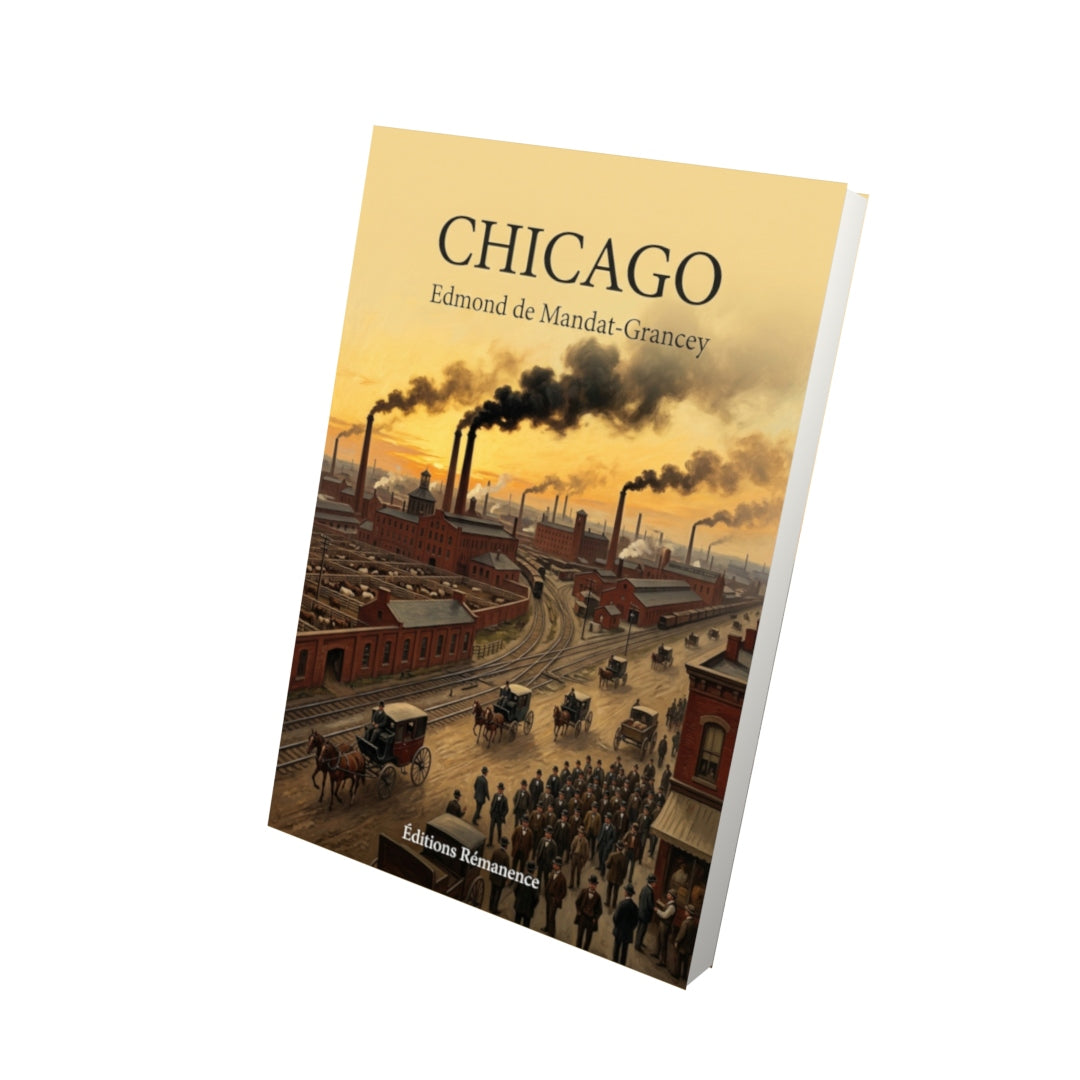 Livre Chicago par Edmond de Mandat-Grancey - Vue 3D - Editions Remanence
