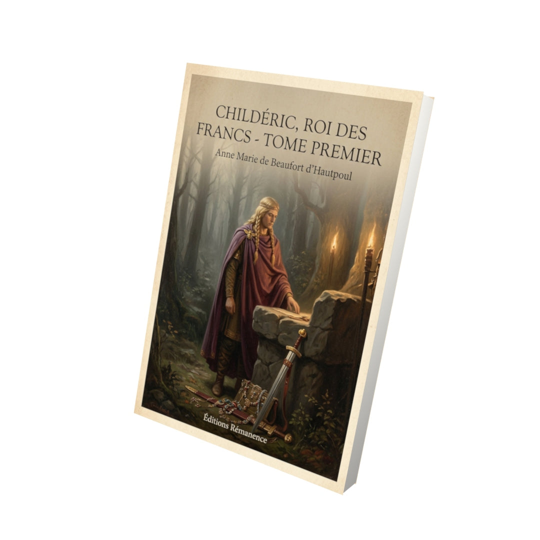 Livre Childéric, Roi des Francs - Tome premier - Anne Marie de Beaufort d'Hautpoul - Vue 3D - Editions Remanence