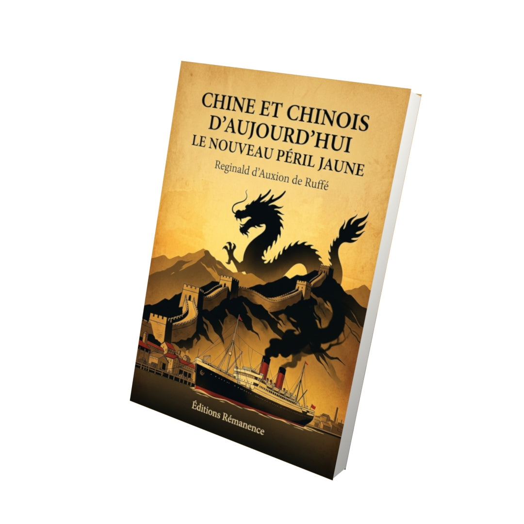 Livre Chine et Chinois d'aujourd'hui le nouveau péril jaune par Reginald d'Auxion de Ruffé - Vue 3D - Editions Remanence