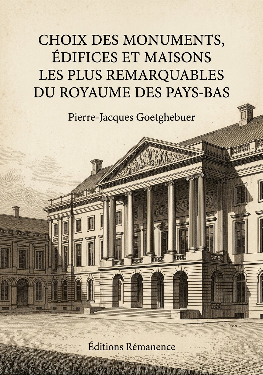 Livre Choix des monuments, édifices et maisons les plus remarquables du royaume des Pays-Bas par Pierre-Jacques Goetghebuer - Couverture - Editions Remanence