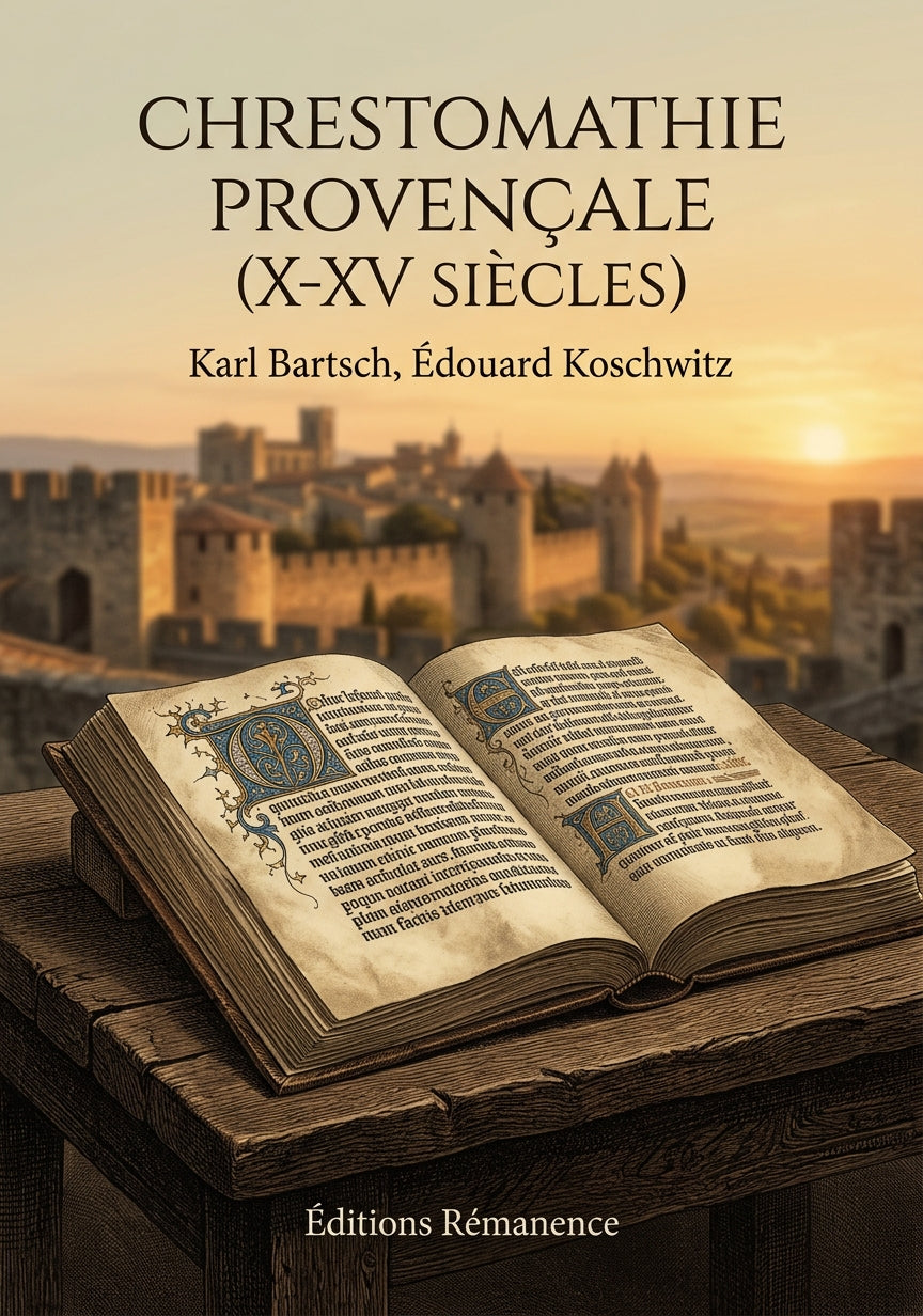 Livre Chrestomathie provençale (X-XV siècles) par Karl Bartsch, Édouard Koschwitz - Couverture - Editions Remanence