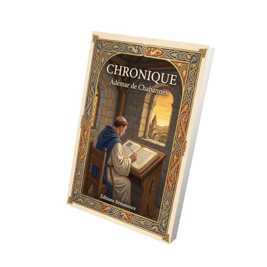 Livre Chronique par Adémar de Chabannes - Vue 3D - Editions Remanence