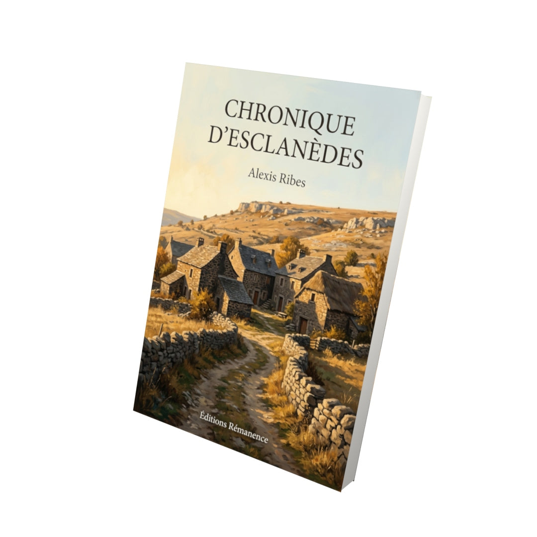 Livre Chronique d'Esclanèdes par Alexis Ribes - Vue 3D - Editions Remanence