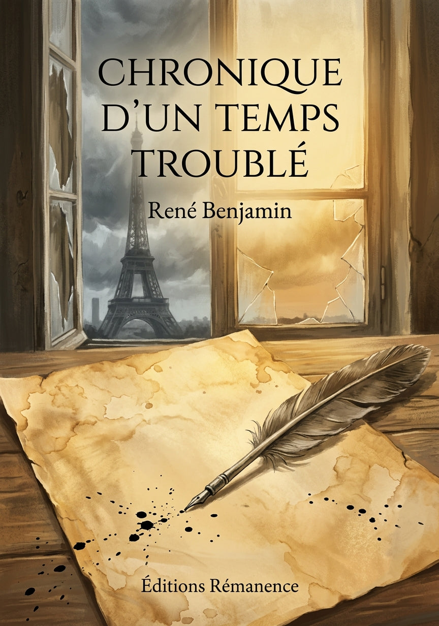Livre Chronique d’un temps troublé par René Benjamin - Couverture - Editions Remanence