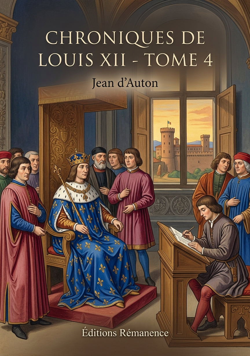 Livre Chroniques de Louis XII - Tome 4 par Jean d’Auton - Couverture - Editions Remanence