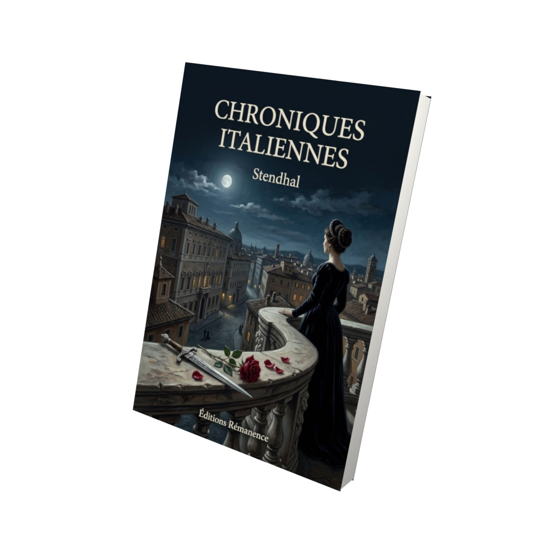 Livre Chroniques italiennes par Stendhal - Vue 3D - Editions Remanence