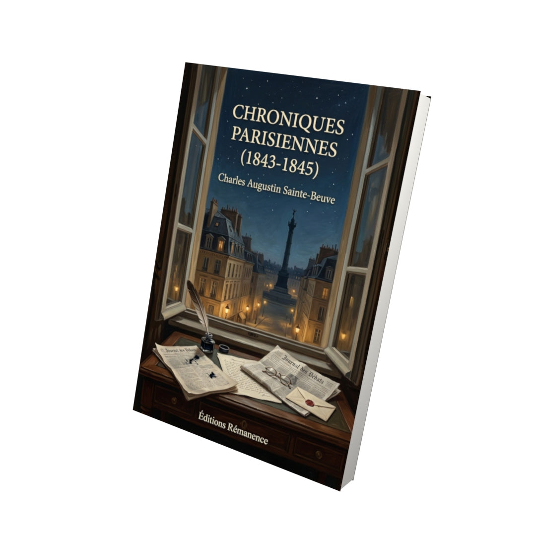 Livre Chroniques parisiennes (1843-1845) par Charles Augustin Sainte-Beuve - Vue 3D - Editions Remanence