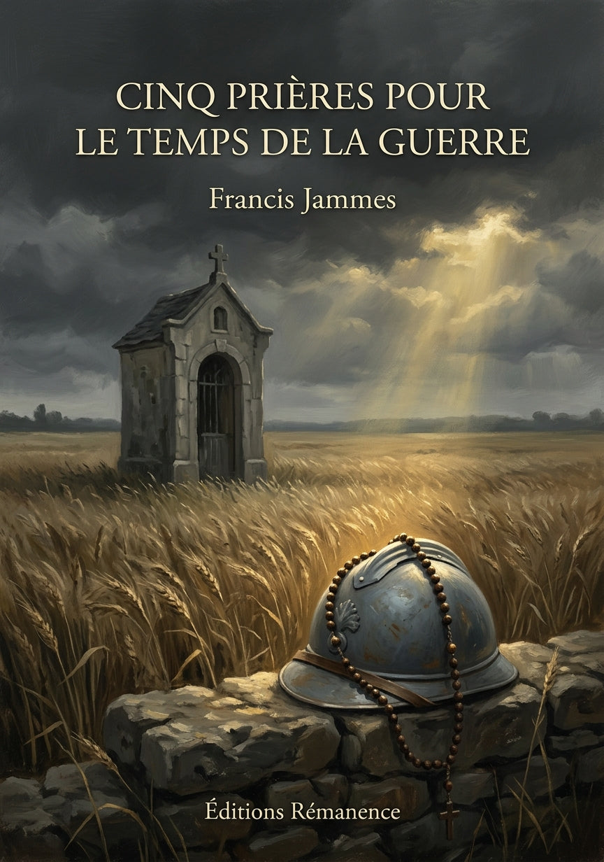 Livre Cinq Prières pour le temps de la guerre par Francis Jammes - Couverture - Editions Remanence