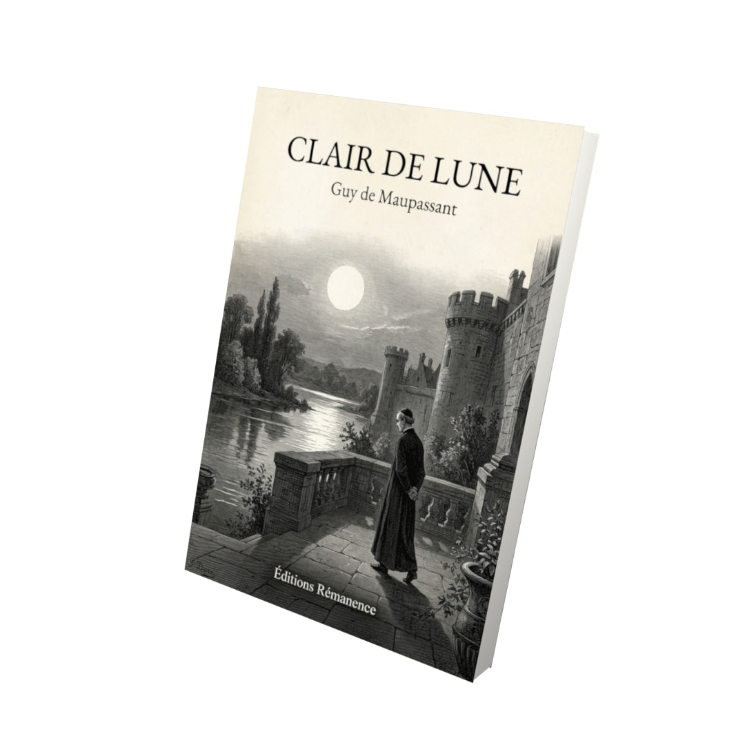 Livre Clair de lune par Guy de Maupassant - Vue 3D - Editions Remanence