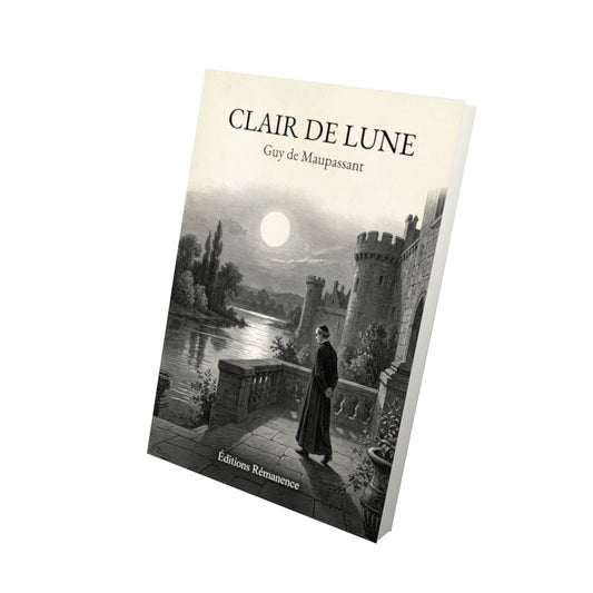 Livre Clair de lune par Guy de Maupassant - Vue 3D - Editions Remanence