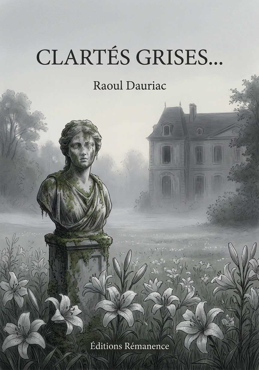 Livre Clartés grises… par Raoul Dauriac - Couverture - Editions Remanence