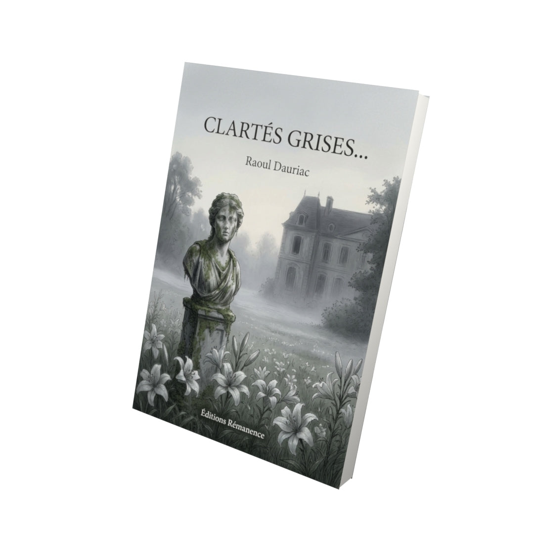 Livre Clartés grises… par Raoul Dauriac - Vue 3D - Editions Remanence