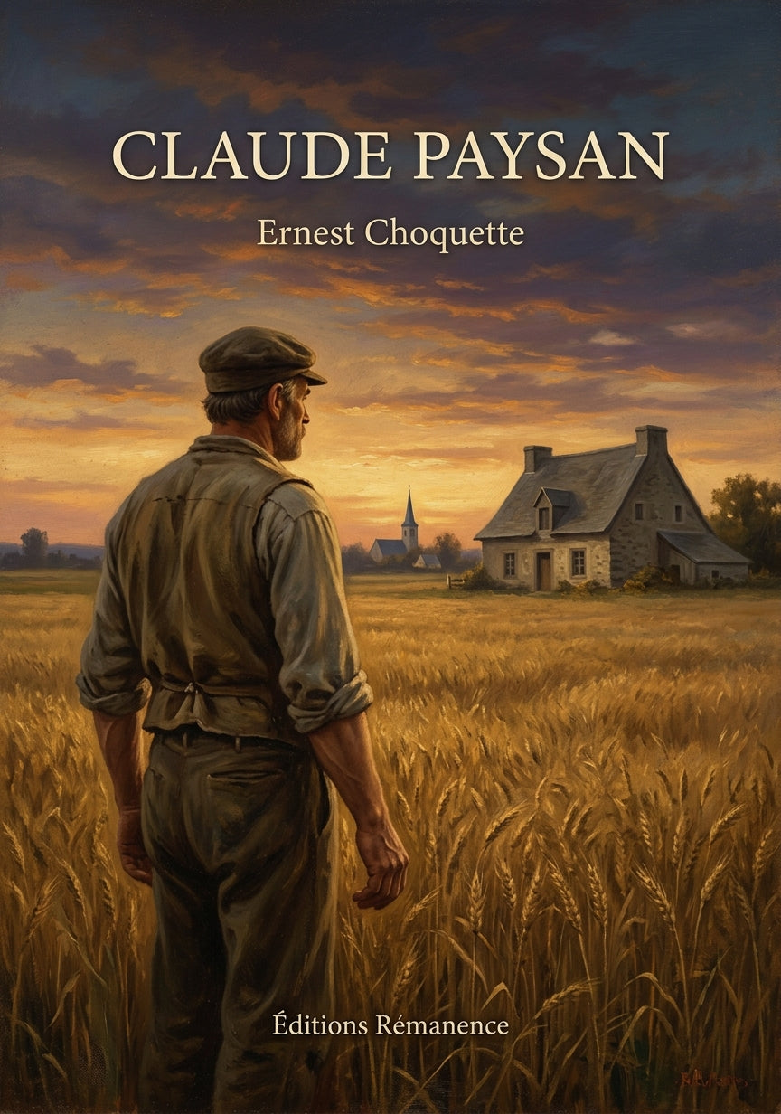 Livre Claude Paysan par Ernest Choquette - Couverture - Editions Remanence