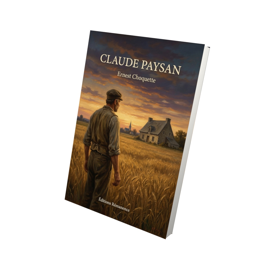 Livre Claude Paysan par Ernest Choquette - Vue 3D - Editions Remanence