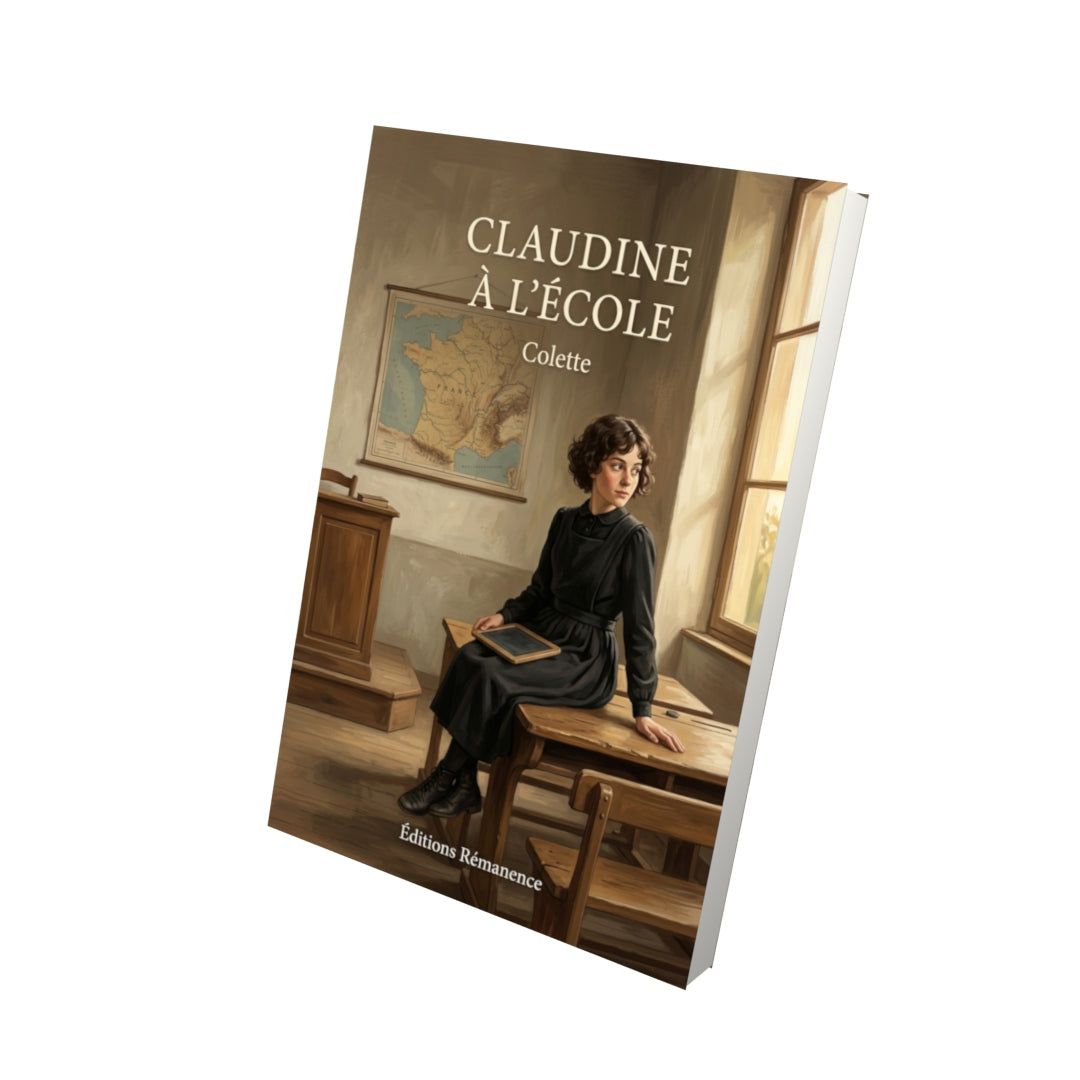 Livre Claudine à l’École par Colette - Vue 3D - Editions Remanence