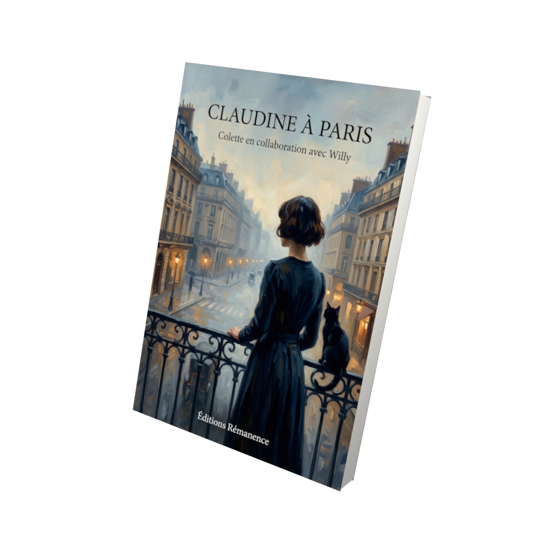 Livre Claudine à Paris par Colette en collaboration avec Willy - Vue 3D - Editions Remanence