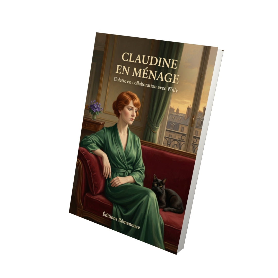 Livre Claudine en ménage par Colette en collaboration avec Willy - Vue 3D - Editions Remanence