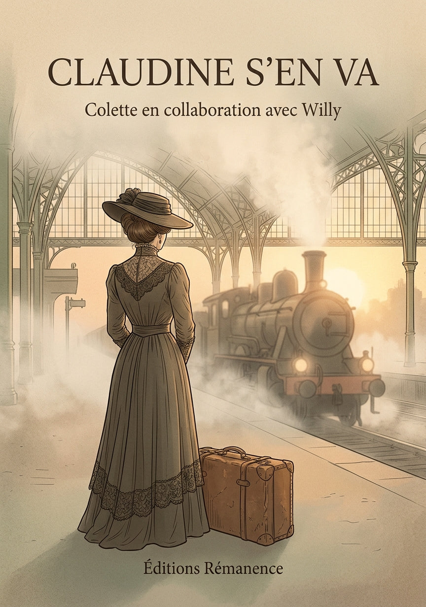 Livre Claudine s’en va par Colette en collaboration avec Willy - Couverture - Editions Remanence