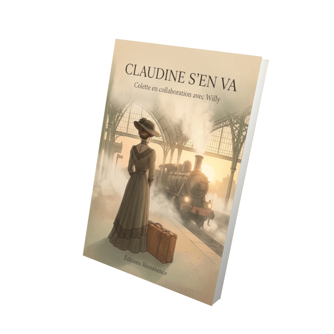 Livre Claudine s’en va par Colette en collaboration avec Willy - Vue 3D - Editions Remanence