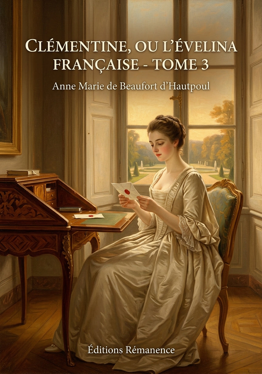 Livre Clémentine, ou L’Évelina française - Tome 3 par Anne Marie de Beaufort d’Hautpoul - Couverture - Editions Remanence