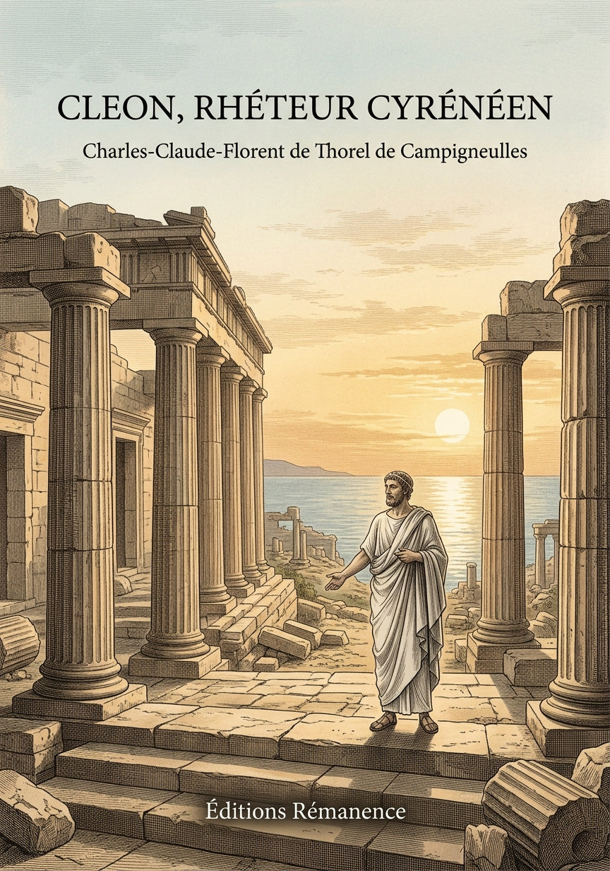 Livre Cleon, rhéteur cyrénéen par Charles-Claude-Florent de Thorel de Campigneulles - Couverture - Editions Remanence