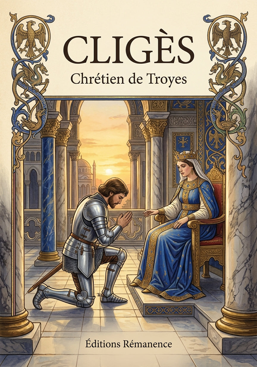 Livre Cligès par Chrétien de Troyes - Couverture - Editions Remanence