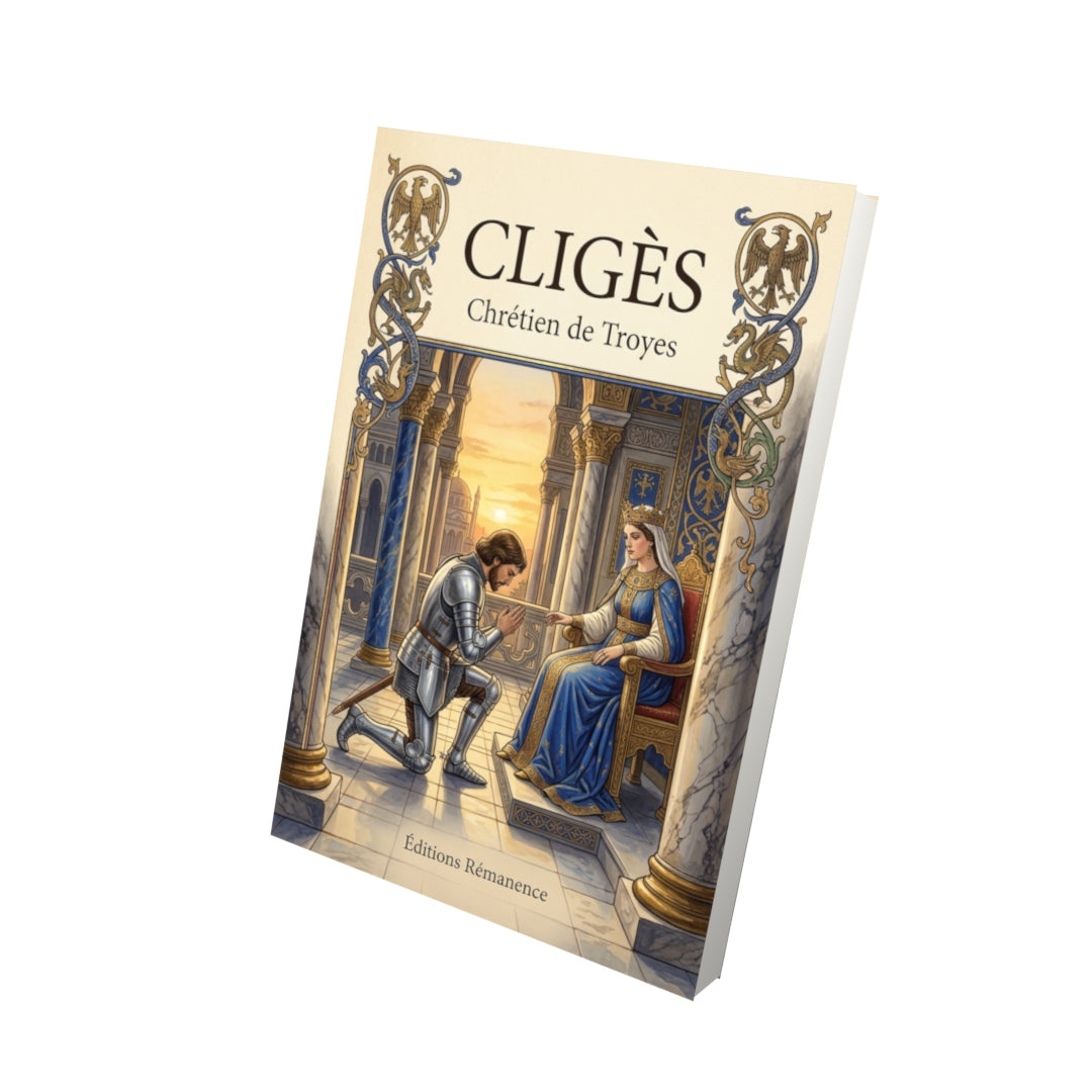Livre Cligès par Chrétien de Troyes - Vue 3D - Editions Remanence