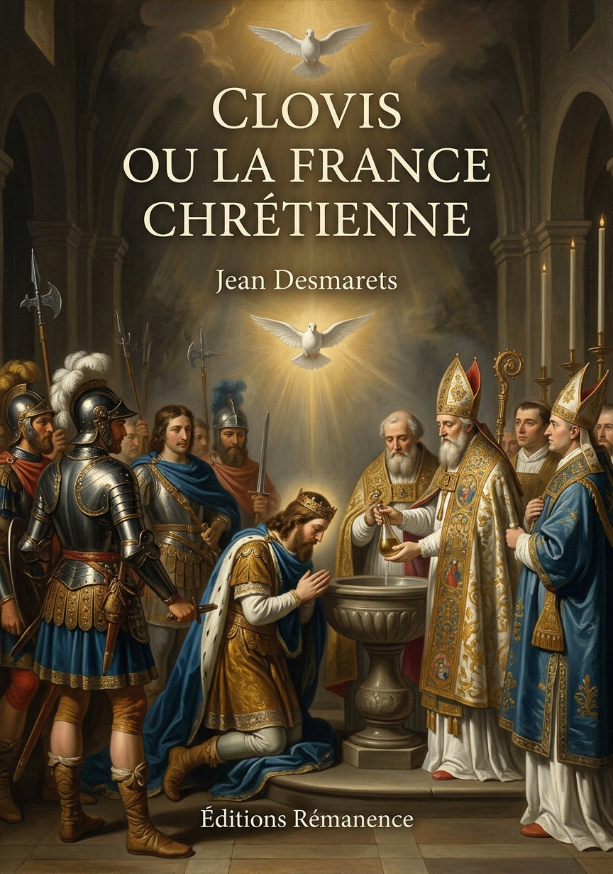 Livre Clovis ou la France chrétienne par Jean Desmarets - Couverture - Editions Remanence
