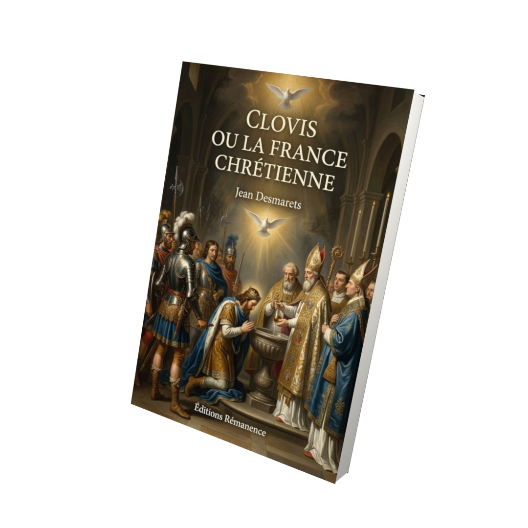 Livre Clovis ou la France chrétienne par Jean Desmarets - Vue 3D - Editions Remanence