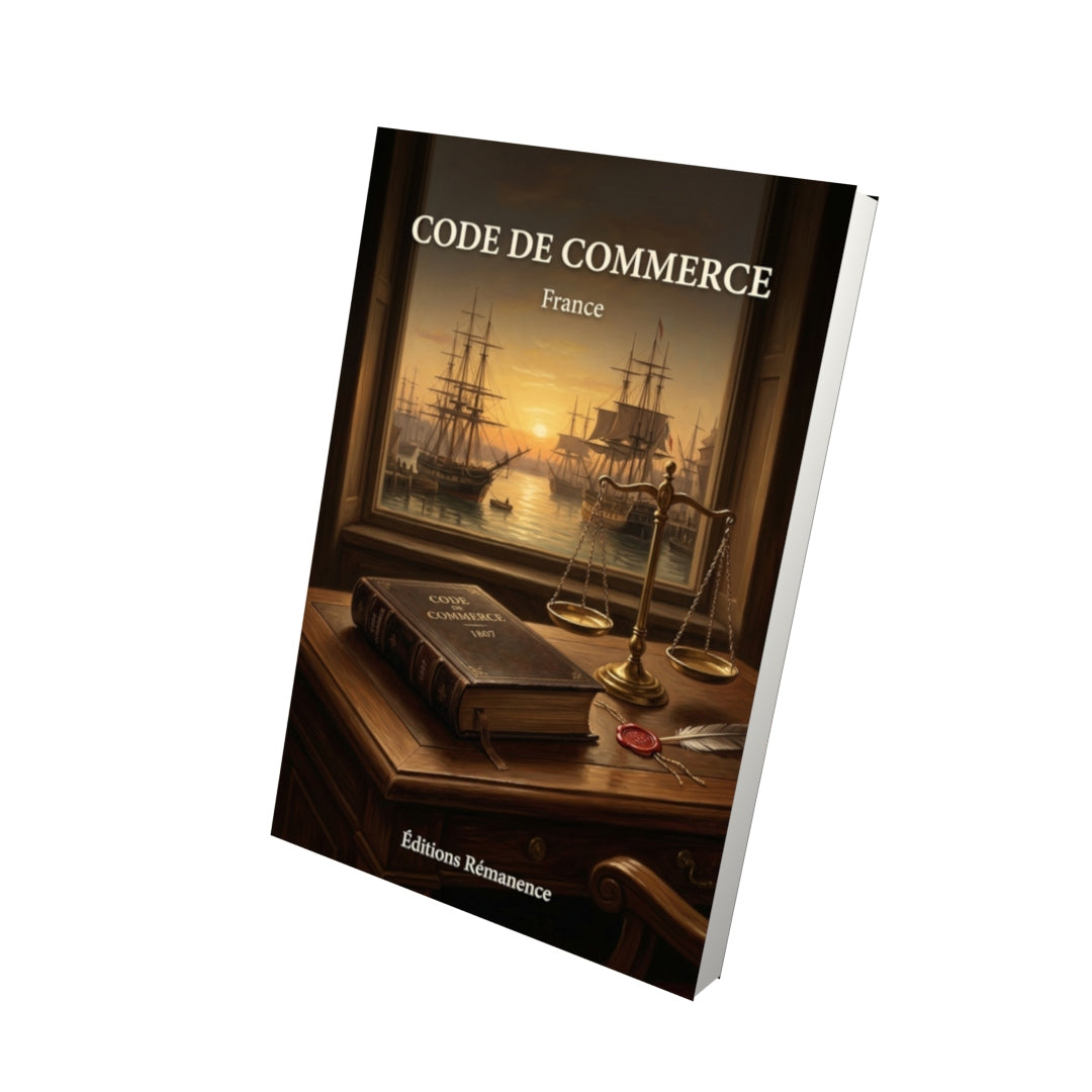 Livre Code de commerce par France - Vue 3D - Editions Remanence