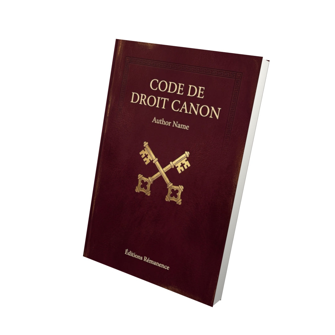 Livre Code de Droit Canon - - Vue 3D - Editions Remanence