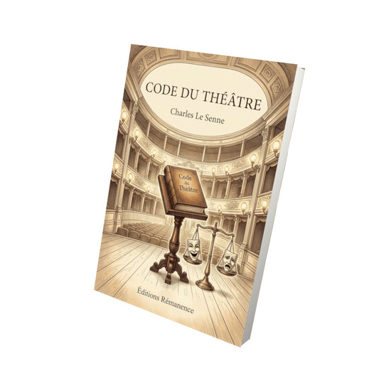 Livre Code du théâtre par Charles Le Senne - Vue 3D - Editions Remanence