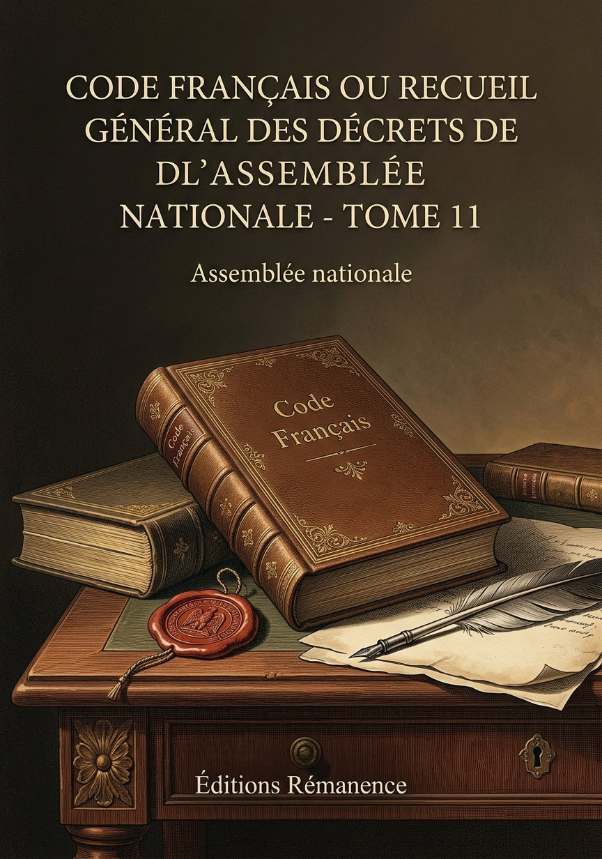 Livre Code français ou Recueil général des décrets de l’Assemblée nationale - Tome 11 par Assemblée nationale - Couverture - Editions Remanence